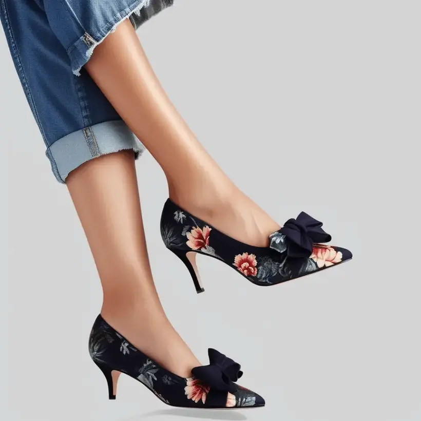 Çiçekli Stiletto